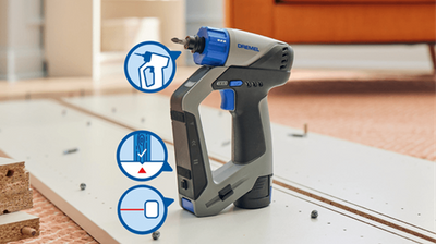 Dremel Blueprint 12V bürstenloser 3-in-1-Schraubbohrer DD12 | 12 V 2,0 Ah Akku + Schnellladegerät + 9 Schraubbits – f013dd12ja
