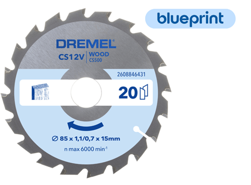 Dremel Blueprint Wood 6431 Sägeblatt für Holz | 85 mm – 2608846431