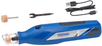 Dremel Multitool-System 7350ja (Modell 7350 Haustier-Nagelpflegeset, Aufsatz inkl. Schutzkappe, 2 x Schleifstein, USB-Kabel, Schlüssel, Handbuch, praktische Kurzanleitung) – f0137350pa