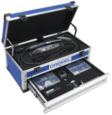 Dremel Multifunktionswerkzeug 4250js | Modell 4250-6 128 Platinum Edition | inkl. 128 Zubehörteile + EZ Speedclic + Detailgriff + Linien- und Kreisschneider – F0134250JS