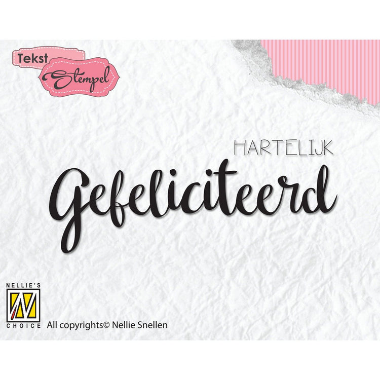 Nellies Wahl • Clear Stamp Niederländische Glückwünsche