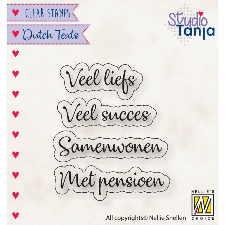 Nellies Wahl • Klarsichtstempel Niederländisch, viel Liebe usw