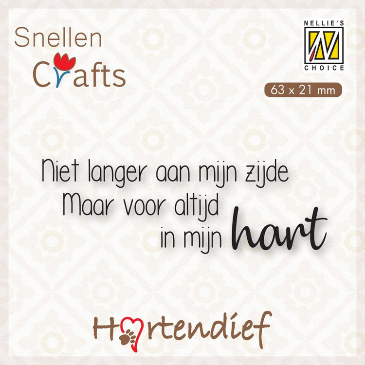 Nellies Wahl • Dutch Pet Condolence Clear Stamp Heart Thief Series nicht mehr an meiner Seite, aber….