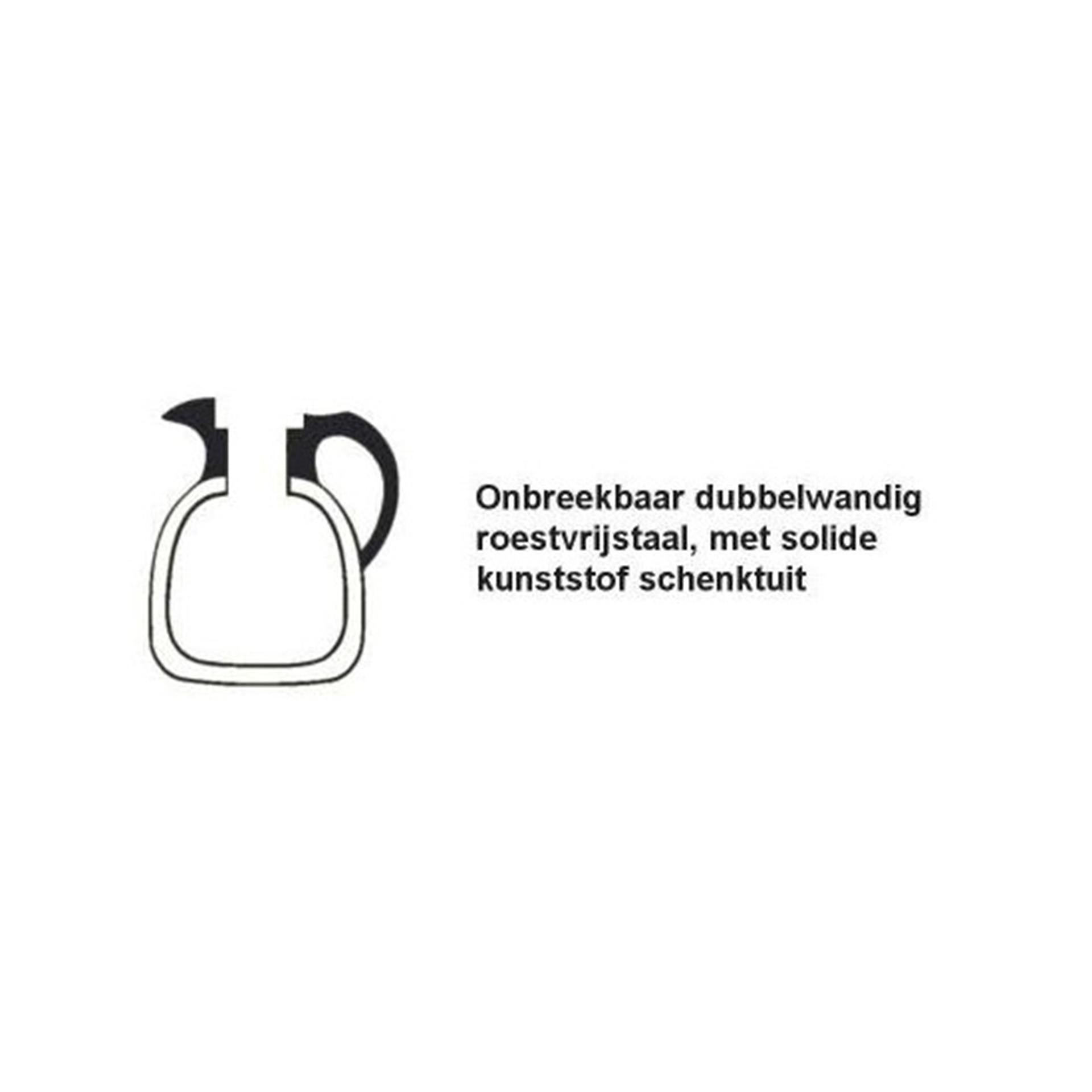 Cater-profi Isolierkanne aus Edelstahl mit schwarzem Schraubverschluss 1l