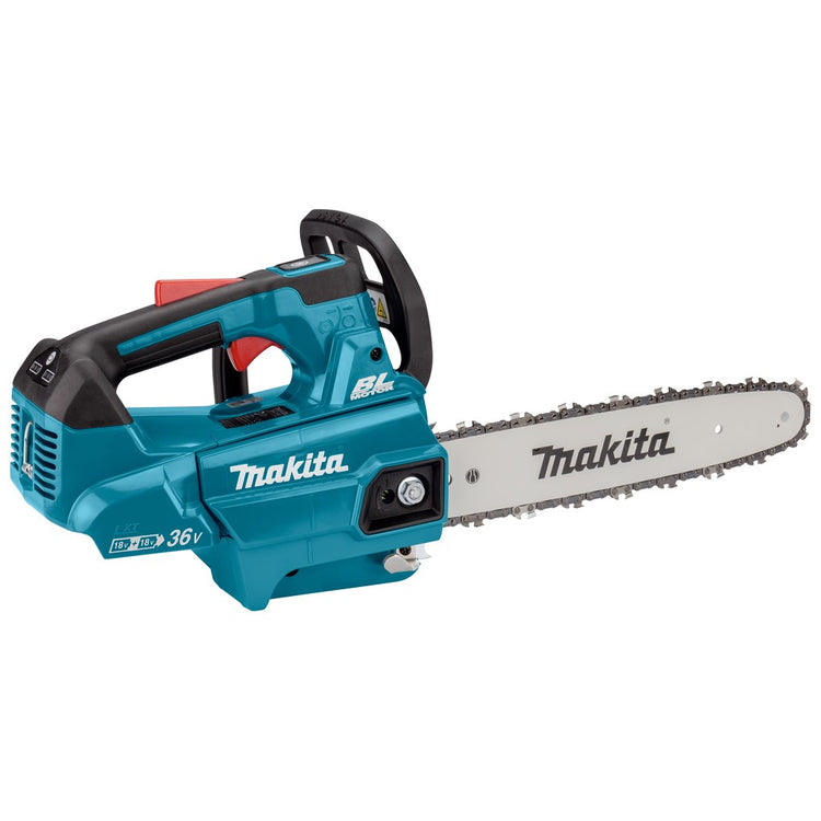 Makita duc306pt2 | lxt 2x18 sc | Kettensäge mit Obergriff | 30cm | 5,0 Ah Akku (2 Stück) | Duo-Schnellladegerät | im Karton - duc306pt2