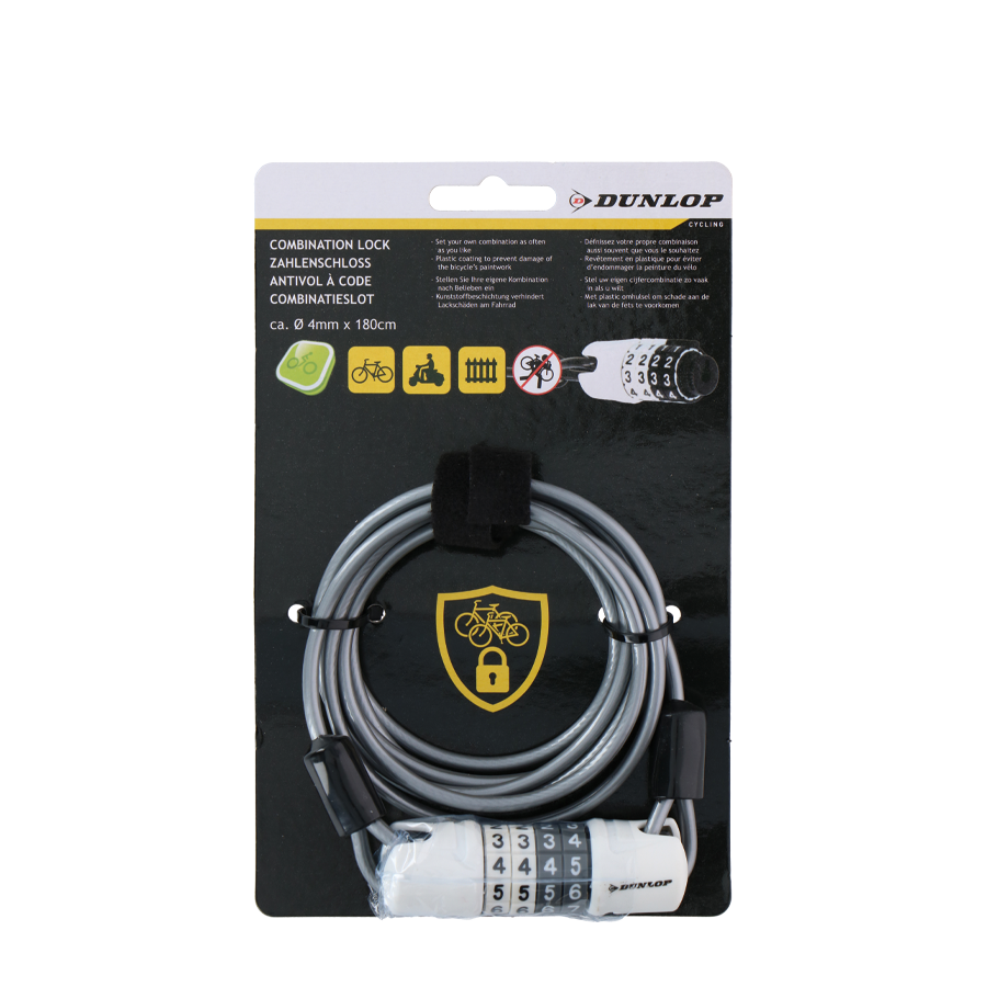 Dunlop Zahlenschloss ø4mm grau