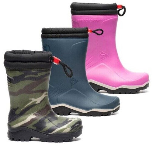 Dunlop k310931 Blizzard Kinderstiefel, gefüttert mit PVC | Tarnung 14587 | Größe 35 - 00.036.023.35