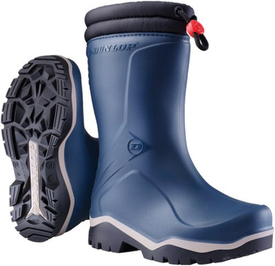 Dunlop k354061 Blizzard Kinderstiefel, gefüttert, PVC, blau, grau, schwarz – Größe 28 – 00.032.004.28