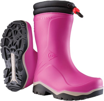 Dunlop k374061 Blizzard Kinderstiefel, gefüttert, PVC, rosa, grau, schwarz – Größe 31 – 00.032.005.31