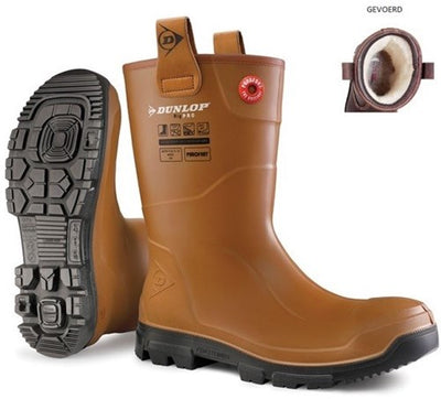 Dunlop lj2hr48fl Arbeitsstiefel | rigpro | gefüttert | braun | Größe 40 8713197053354
