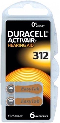 Duracell Hörbatterie 312 Blister (6) – 3221924