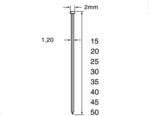 Dutack 1,2 mm Mini-Brads | 45mm | 5000 Stück - 5134034