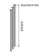 Dutack Brad Skn16 Crvs 45 mm 20° Box – 2000 Stück – 5138057