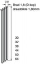 Dutack da-brads | 1,8x45mm | Edelstahl | 5150010 5150010