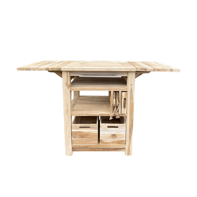 Holländischer Grilltisch aus Teakholz, 129,5 x 59,5 x 80 cm