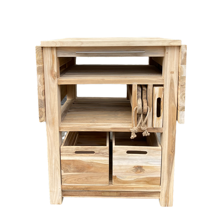 Holländischer Grilltisch aus Teakholz, 129,5 x 59,5 x 80 cm