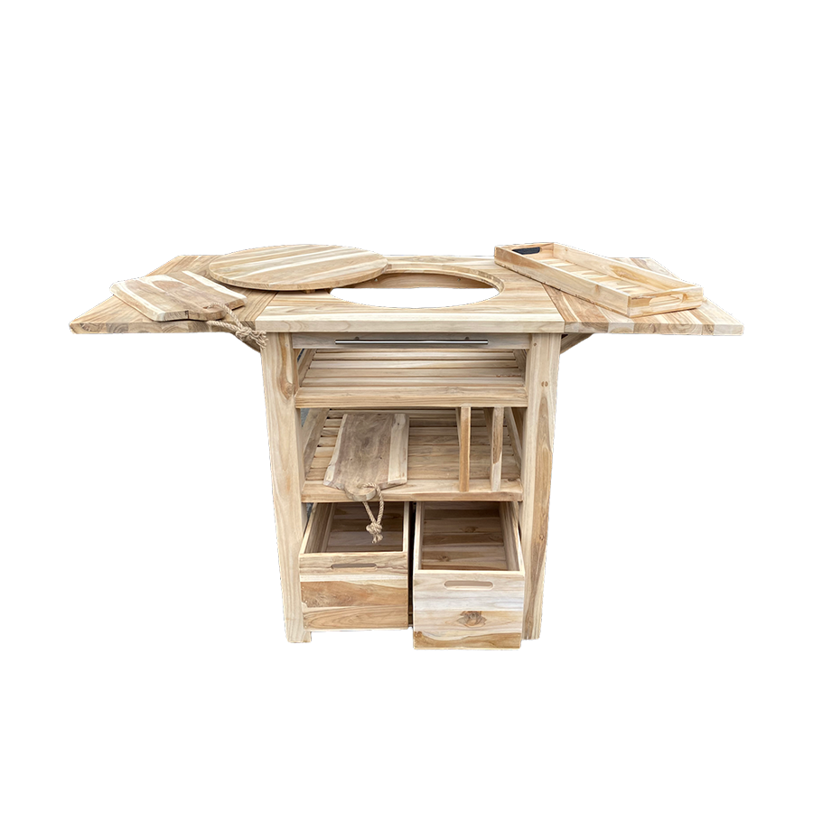 Holländischer Grilltisch aus Teakholz, 129,5 x 59,5 x 80 cm