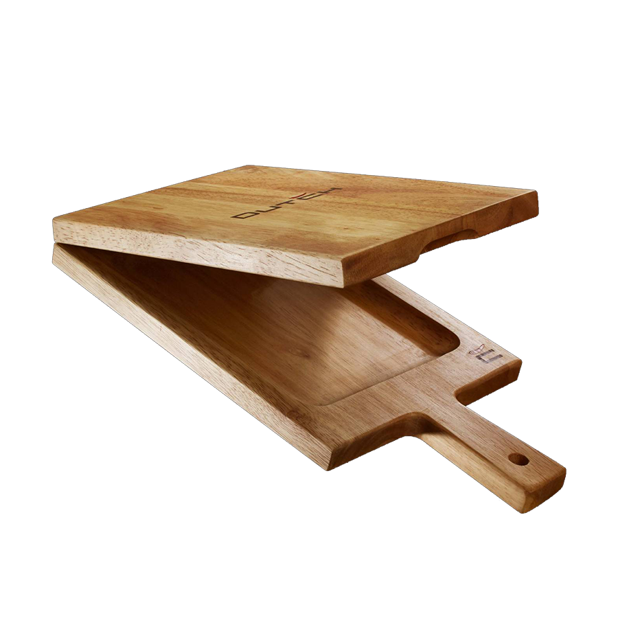 Niederländisches Servierbrett Flipover Teak 20x39x4cm