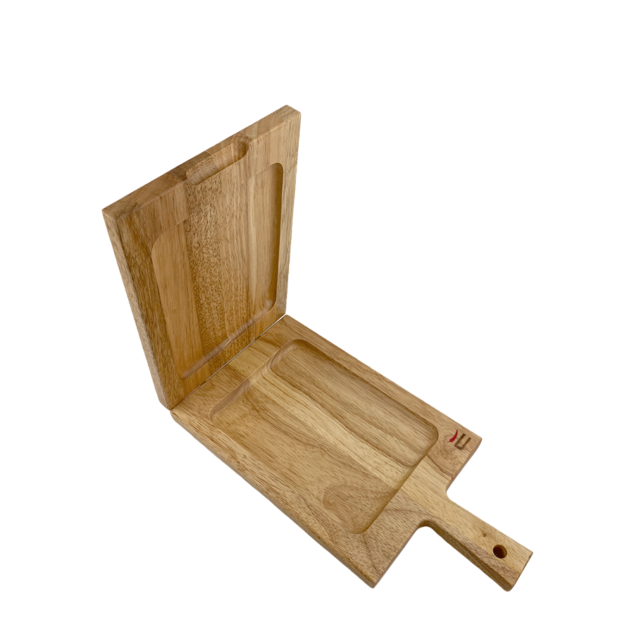 Niederländisches Servierbrett Flipover Teak 20x39x4cm