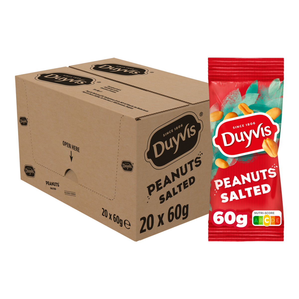 Duyvis Erdnüsse gesalzen Portionspackung (20x 60gr)