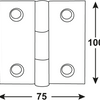Connex-Scharnier 100x75mm GVZ - dy2006181
