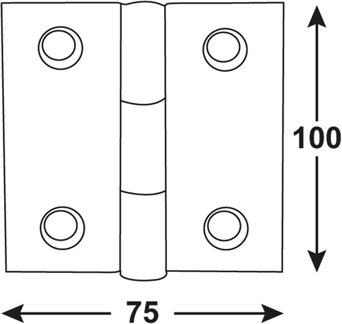 Connex-Scharnier 100x75mm GVZ - dy2006181