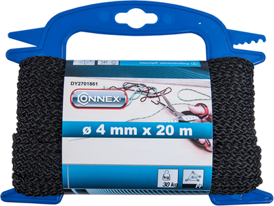 Connex PP-Seil 4 mm, 30 kg, schwarz, Rolle 20 m – dy2701861