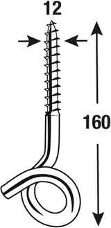 Connex Schaukelhaken 12x160 2 Stück vorne - dy270542 - afbeelding 2