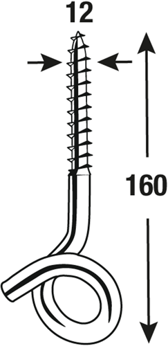 Connex Schaukelhaken 12x160 2 Stück vorne - dy270542