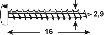 Connex Blechschraubenpfanne 2,9x16 30 Stück Edelstahl-A4 - dy4822916