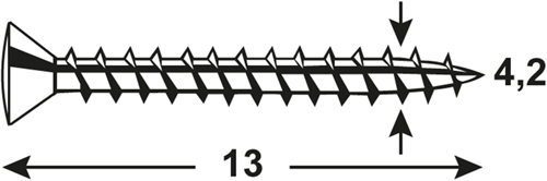 Connex Blechschraube BVK 4,2x13 20 Stück Edelstahl-A4 - DY4834213
