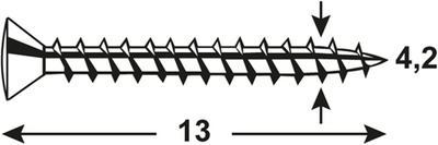 Connex Blechschraube BVK 4,2x13 20 Stück Edelstahl-A4 - DY4834213
