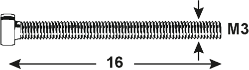 Connex Metallschraube Cik M3x16 16 Stück Edelstahl-A4 – Dy4840316