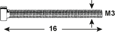 Connex Metallschraube Cik M3x16 16 Stück Edelstahl-A4 – Dy4840316