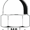 Connex-Hutmutter M8 5 Stück Edelstahl-A4 – dy4920008