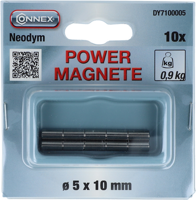 Connex Magnet Neodym Zyl. 10x5 10 Stück 0,9 kg - dy7100005