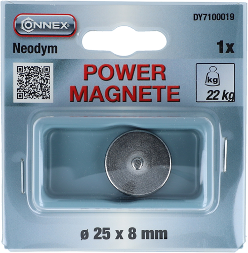 Connex Magnet Neodym D25mm M5 Bolzen 22kg - dy7100019