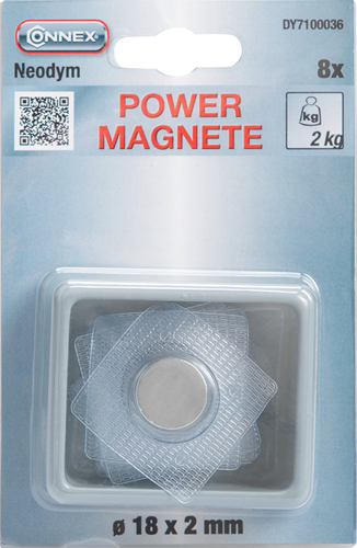 Connex-Magnet Neodym zum Einnähen, rund, 8 Stück – dy7100036