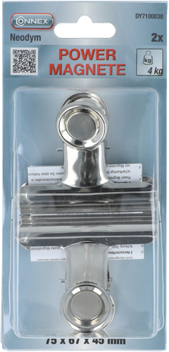 Connex Neodym-Magnetclip 4kg 2 Stück - dy7100038