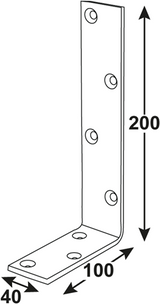 Connex gebogenes Quadrat 200x100x40 BVZ - dyb2004011 - afbeelding 2