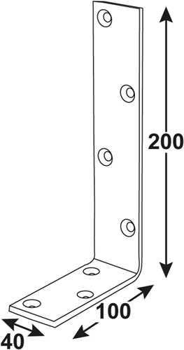 Connex gebogenes Quadrat 200x100x40 BVZ - dyb2004011