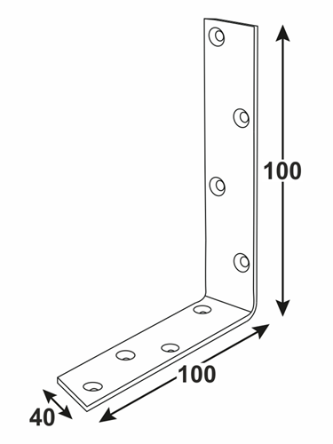Connex gebogenes Quadrat 100x100x40 BVZ - dyb2004041