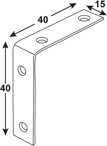 Connex gebogenes Quadrat 40x40x15 BVZ - dyb2004051