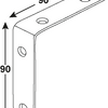 Connex gebogenes Quadrat 90x90x20 BVZ - dyb2004071