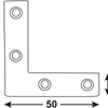 Connex 10 Stück flaches Quadrat 50 x 50 x 10 BVZ – dyb2005631