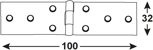 Connex Tischscharnier 100x32 BVZ - dyb2006301