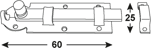 Connex Flachschieber 25x60 sb bvz - dyb2206501