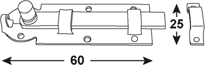 Connex Flachschieber 25x60 sb bvz - dyb2206501