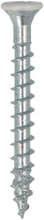 Dynaplus Passschraube verzinkter Flachkopf Vollgewinde – 7mm weißer Kopf Torx TX20 4,0x40 | 200 Stück - 0285.01.25608
