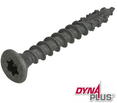 Dynaplus Konstruktionsschraube Ar-Beschichtung Flachkopf Vollgewinde + Schneidspitze Torx Tx30 6,0x50 | 100 Stück - 0281.08.49901